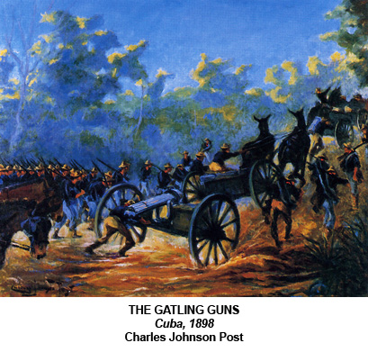 "The Gatling Guns."  Cuba, 1898.  By Charles Johnson Post.