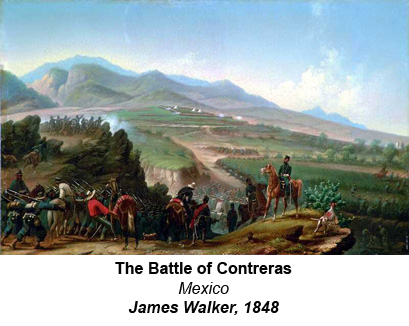 The Battle of Contreras.  Mexico.  By James Walker, 1848.