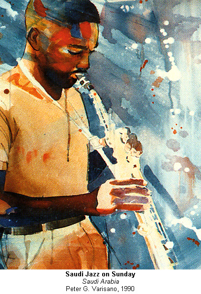 Saudi Jazz on Sunday.  Saudi Arabia.  By Peter G. Varisano, 1990.