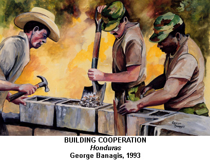 "Building Cooperation."  Honduras.  By George Banagis, 1993.