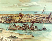 Painting, Port of Civitavecchia