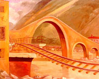 Painting, Madallena Bridge