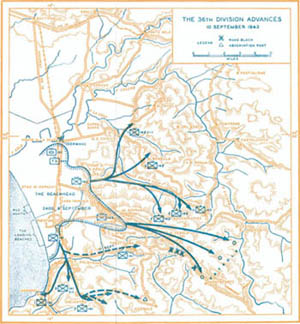 Map No.5: The 36th Division Advances, 10 September 1943