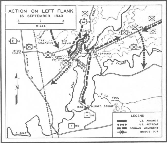 Map No.11: Action on the Left Flank, 13 September 1943