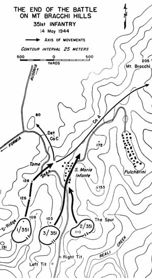 Map 20:  The end of the battle, 14 May 44
