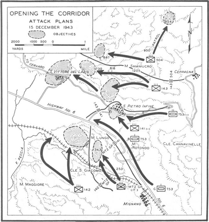 Map No. 17: Opening the Corridor: Attack Plans, 15 December 1943