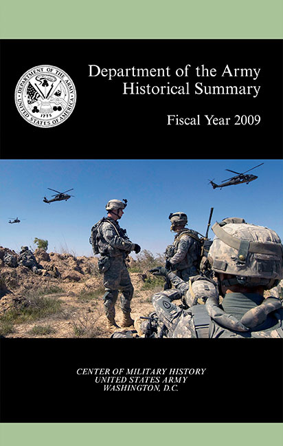 Department of the Army Historical Summary, Fiscal Year 2009