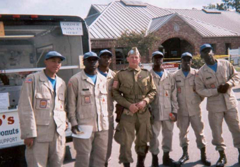 Photo: Robert Anzuoni (center) with JROTC cadets from Camden, SC. Photos courtesy of the museum.