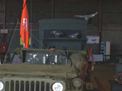 Photo: The Willys MB jeep and the PG–68 combat mobile pigeon loft used for the event.
