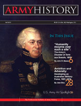 Army History, Issue 85, Fall 2012