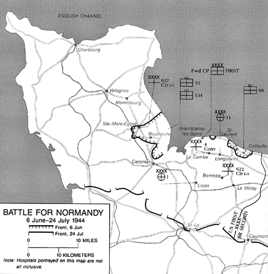 Map:  Map 9-Battle for Normandy