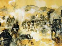 Charge of the First and Tenth Cavalry - Click on Image to View Full Size 
    Resolution