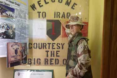 One of the most iconic artifacts of Operation Desert Storm is this ordinary piece of painting plywood that greeted coalition forces that entered Iraq during Operation Desert Storm.