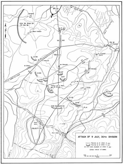 Map 5 Attack of 9 July, 30th Division