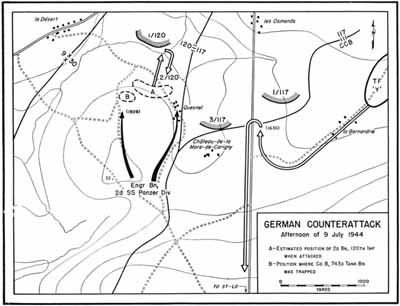 Map 6 German Counterattack Afternoon of July 1944