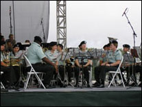 Photo: The 135th Army Band (Missouri National Guard) provided marvelous entertainment to the crowds gathering for the event at Berkley Park on 3 July.