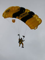 Photo: The U.S. Army Parachute Team, also known as “The Golden Knights”, also took part in the ceremony.  The Golden Knights have performed more than 12,060 shows in all 50 states and 48 countries. Annually the Team performs more than 27,000 jumps before an estimated 12 million people.