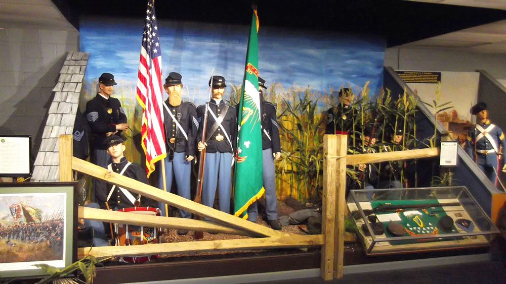 Cornfield exhibit inside the Noncommissioned Officer Heritage & Education Center.