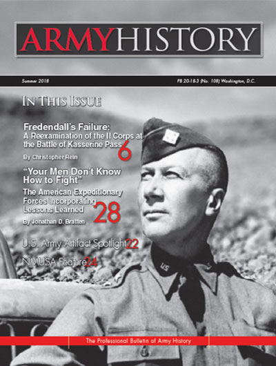 Summer 2018 cover issue of Army History Magazine