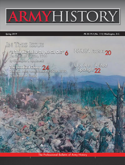 Spring 2019 cover issue of Army History Magazine