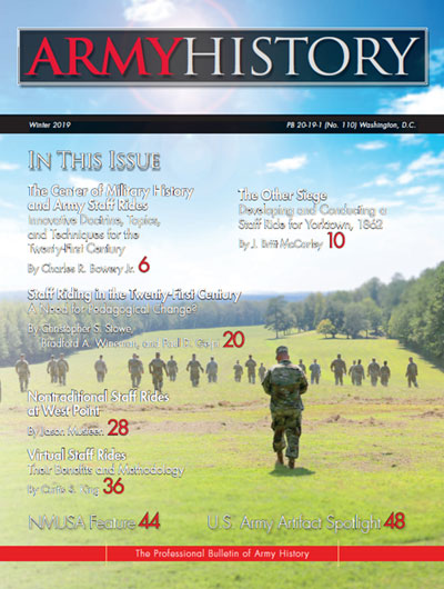 Winter 2019 cover issue of Army History Magazine