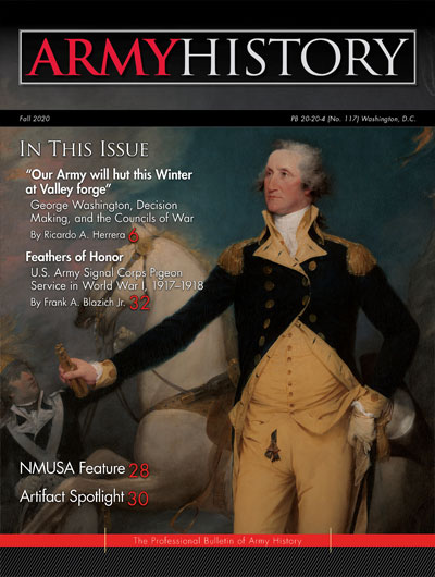 Fall 2020 cover issue of Army History Magazine