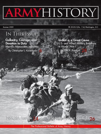 Summer 2020 cover issue of Army History Magazine