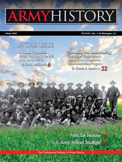 Winter 2020 cover issue of Army History Magazine
