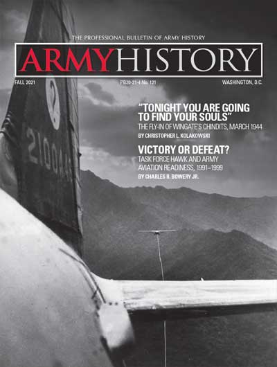 Fall 2021 cover issue of Army History Magazine