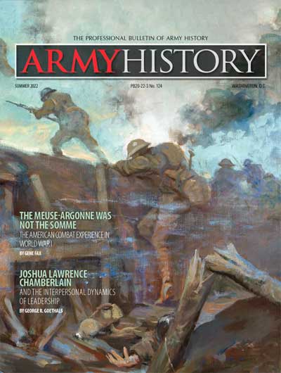 Summer 2022 cover issue of Army History Magazine