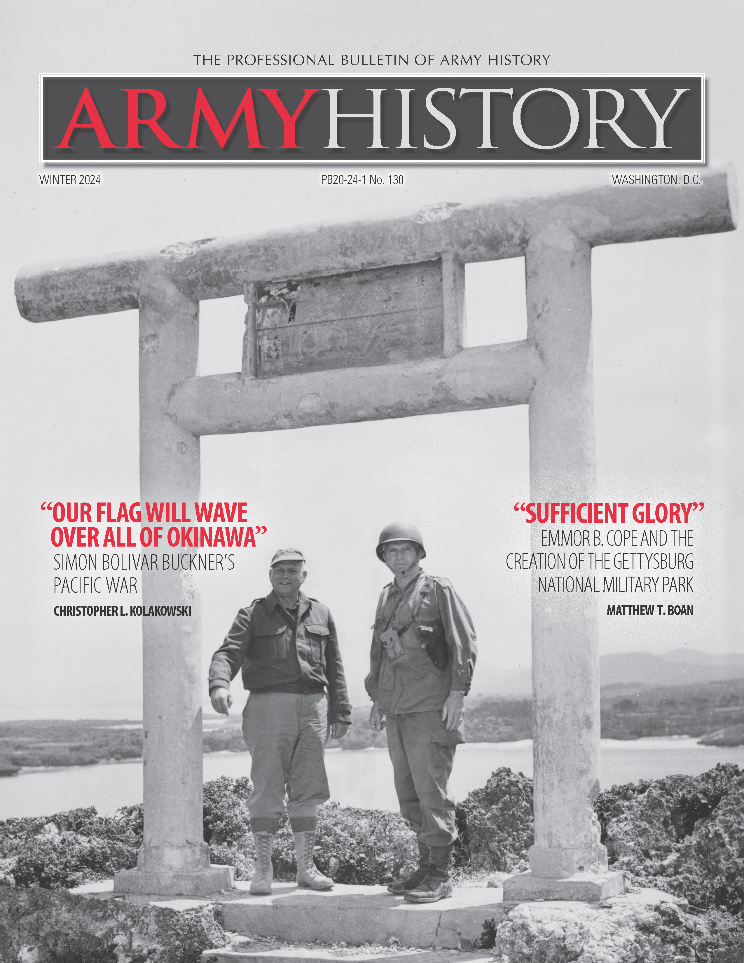 Winter 2024 cover issue of Army History Magazine
