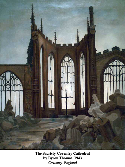 The Sacristy-Coventry Cathedral.  By Byron Thomas, 1943.