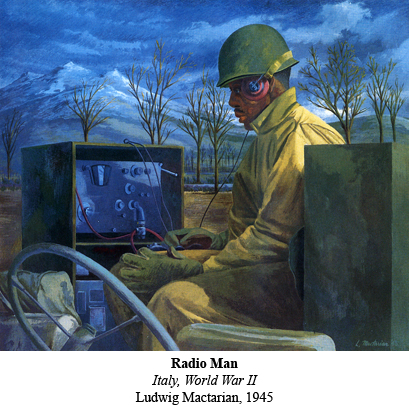 Radio Man.  Italy, World War II.  By Ludwig Mactarian, 1945.