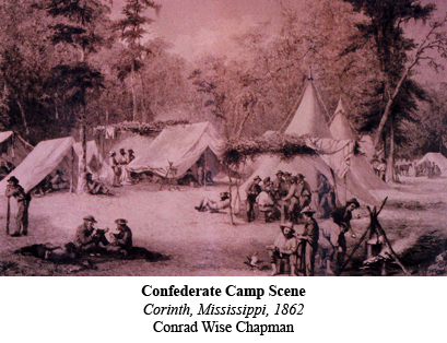 Confederate Camp Scene.  Corinth, Mississippi, 1862.  By Conrad Wise Chapman.