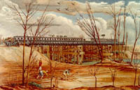 Painting, Volturno River Bridge at Cancello-Arnone