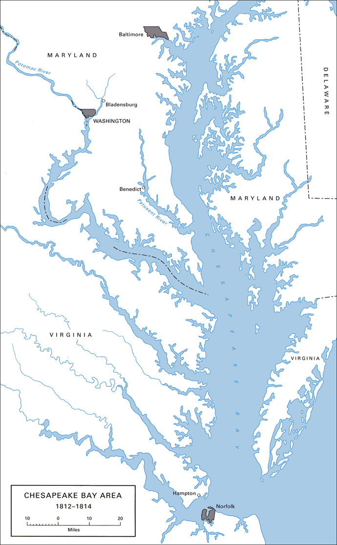 Chesapeake Bay Area, 1812-1814