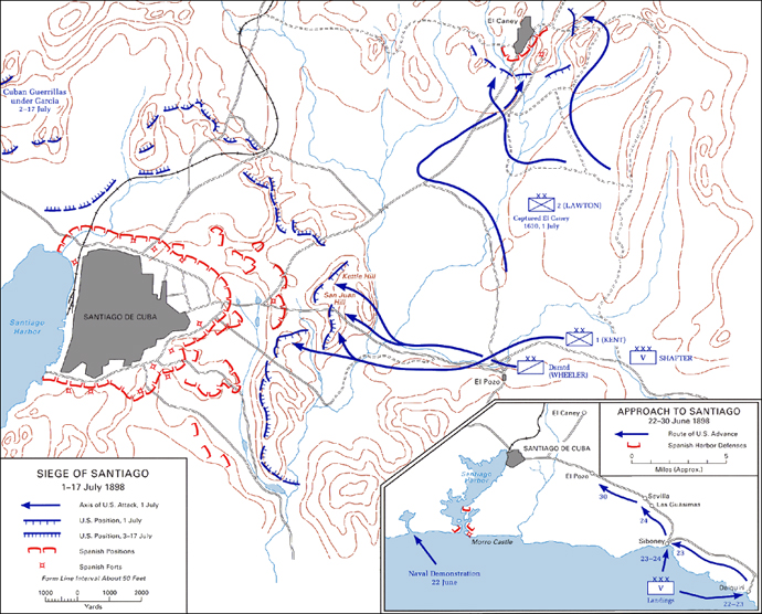 Siege of Santiago, 1-17 July 1898