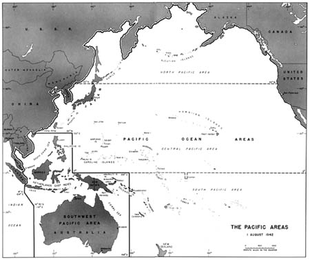 Map 42: The Pacific Areas 1 August 1942