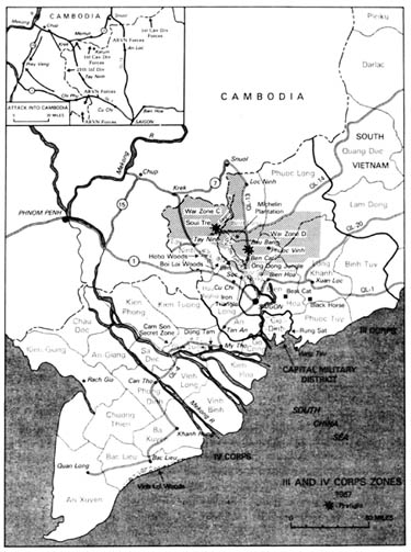 III an IV Corps Zones 1967