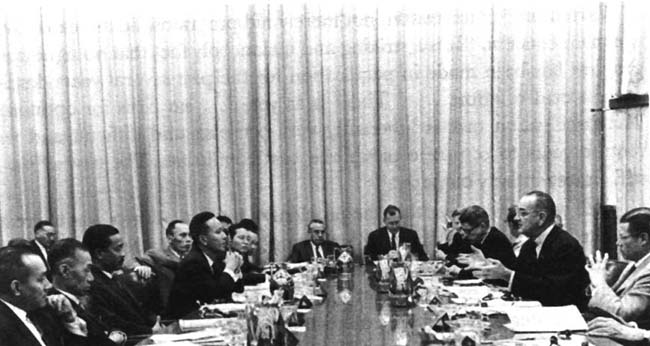 Photo: President Johnson at Honolulu Conference, February 1966