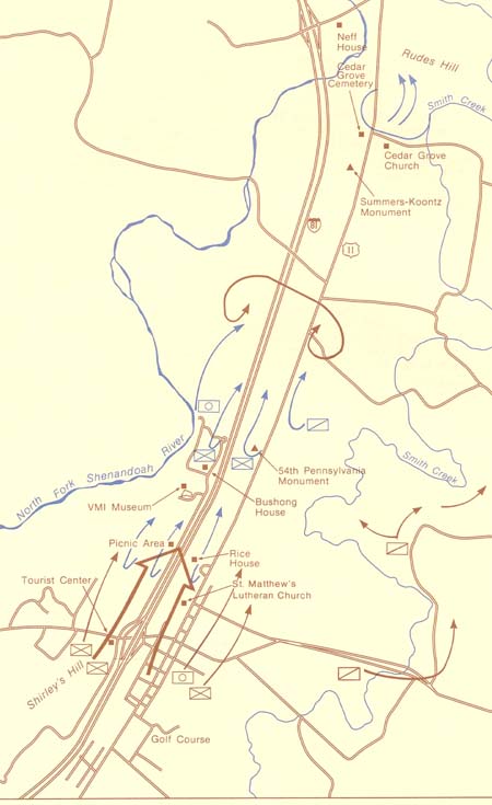 Map, New Market Battlefield,  Pennsylvania