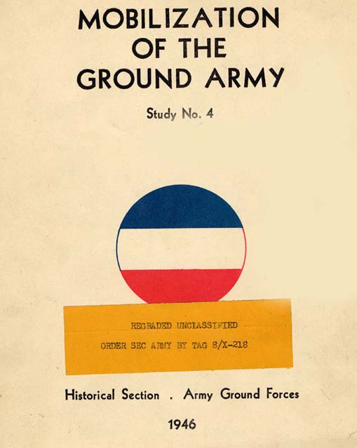Cover, Mobilization of the Ground Army - Study No. 4