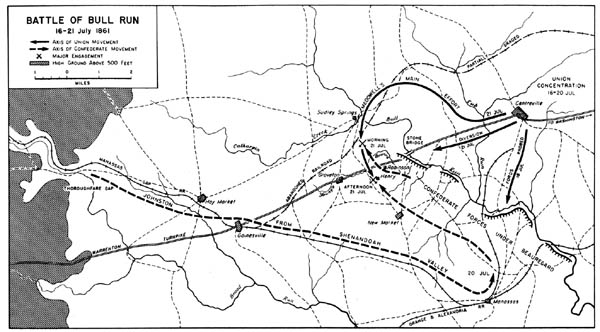Map 23: Battle of Bull Run 16-21 July 1861