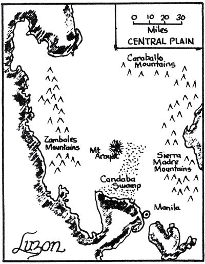 Map: Central Luzon Topography