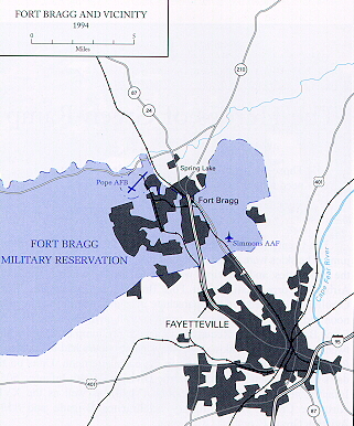 Map, Fort Bragg & Vicinity