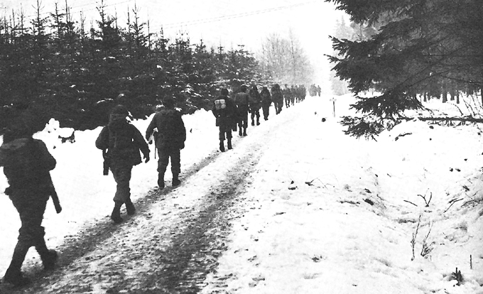 Photo:  2d Division infantrymen on the march