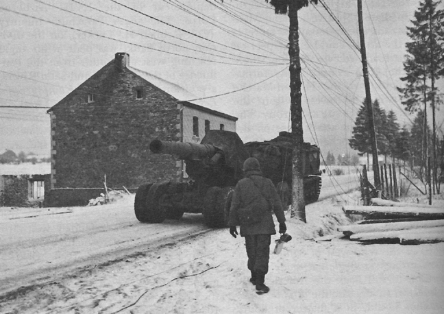 Photo:  Prime mover towing an 8-inch howitzer