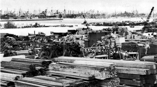 Photo: LOADING SUPPLIES FOR OKINAWA