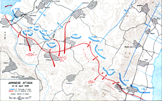 Map XIII: Japanese Attack, 12-14 April 1945