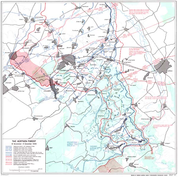 Map VI: The Hüertgen Forest 16 November-9 December 1944